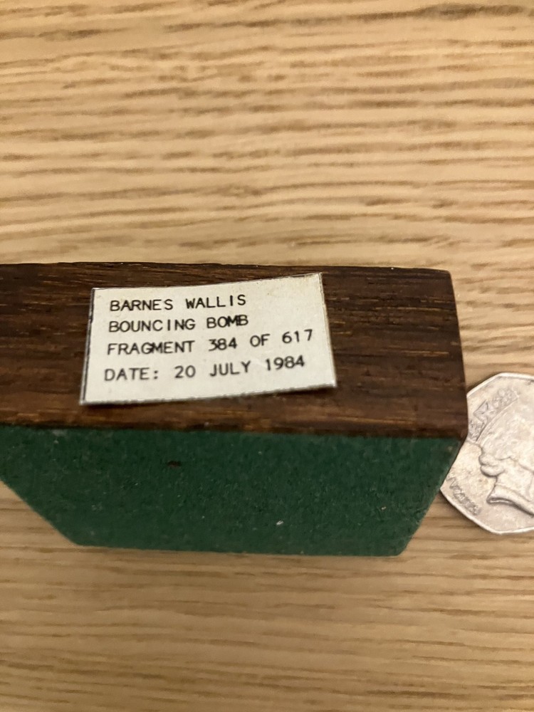 BARNES WALLIS BOUNCING BOMB ORIGINAL FRAGMENT 384/617