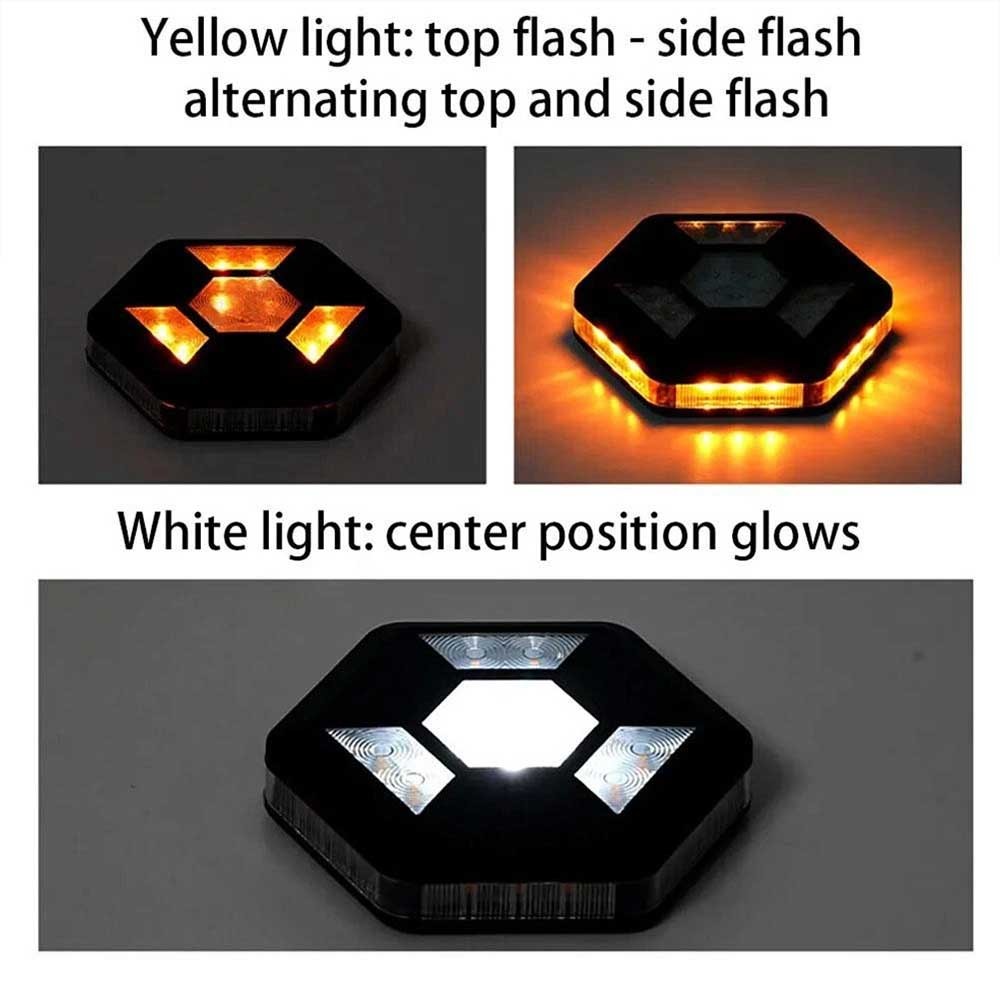 360° Rotating LED Magnetic Car Warning Light - Flashing