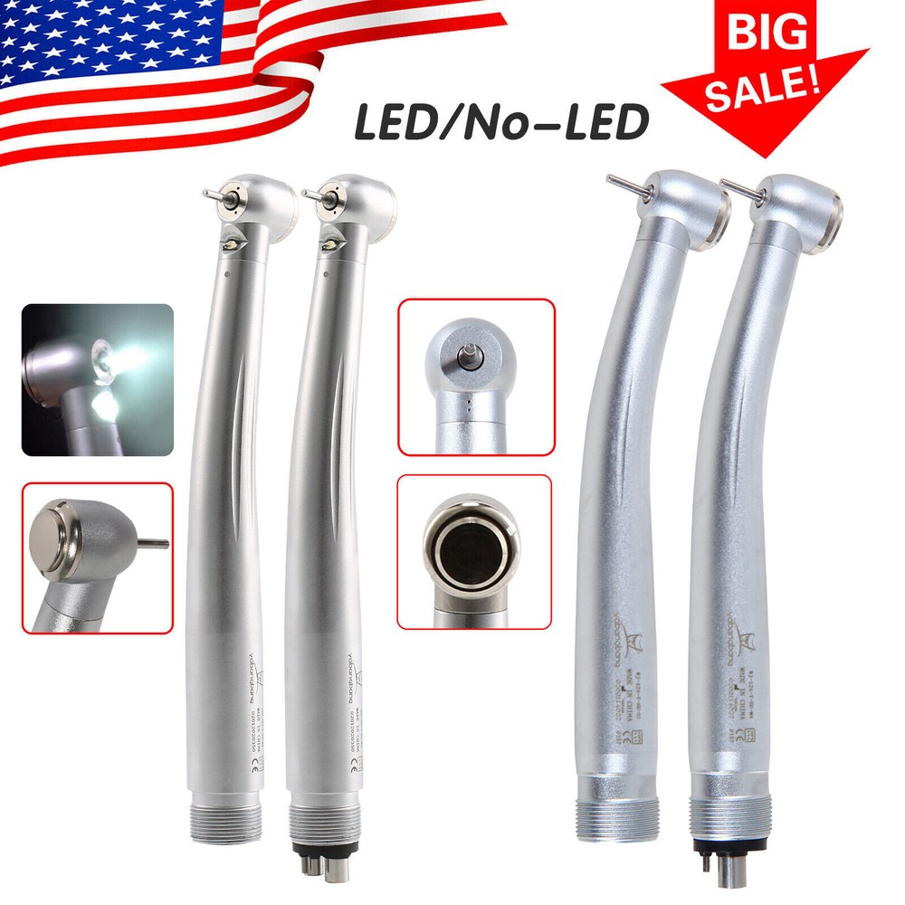 Dental E-generator LED Fiber Optic /No LED High Speed Handpiece 2/4 Hole Qa