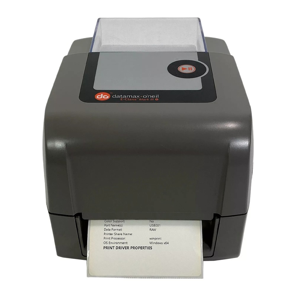 Datamax E-4205A Direct Thermal Monochrome Desktop Printer USB LAN Serial