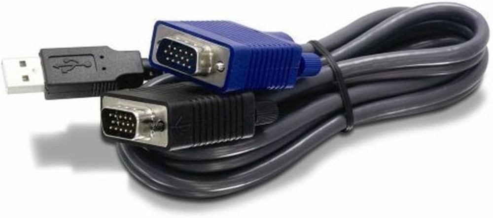 Flexible 15Ft USB VGA KVM Cable for KVM Switch Connection – NDAA Compliant
