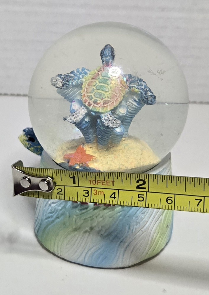 Myrtle Beach, SC Sea Turtle, Ocean Snow Globe with 3D & Glittery Visual Effect