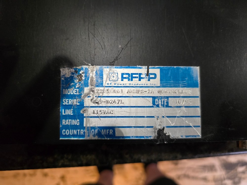 RFPP RF Power Products 7004-0100-5 RF Match Network Controller I22050001 Working
