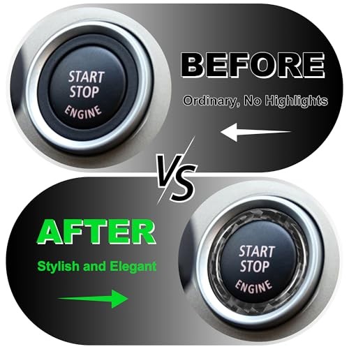 Car Engine Start Stop Button Ring Cover Compatible with BMW 3 Series E90 328i