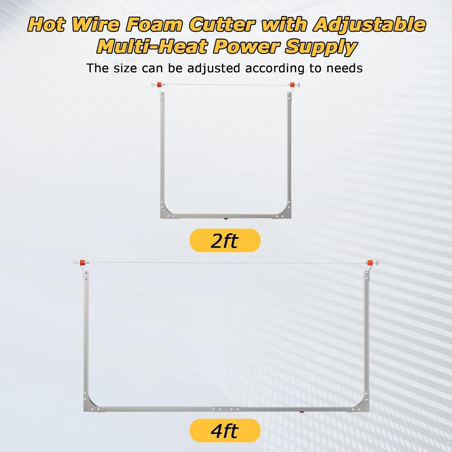 Adjustable 4FT Hot Wire Foam Cutter with Adjustable Multi-Heat Power Supply