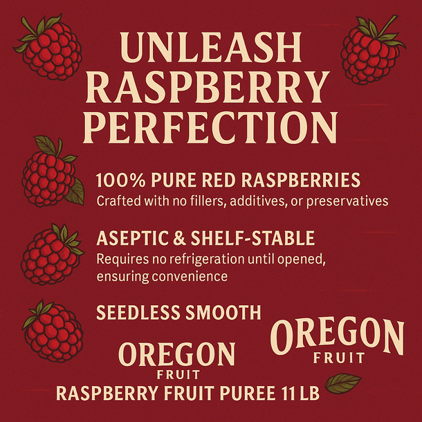 Oregon Fruit Oregon Fruit Raspberry Fruit Puree 11 lb.