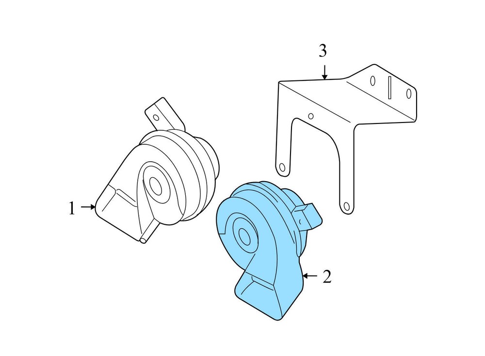 2005-2011 AUDI A6 - LEFT HORN - LOW TONE / Frequency 4F0951221A