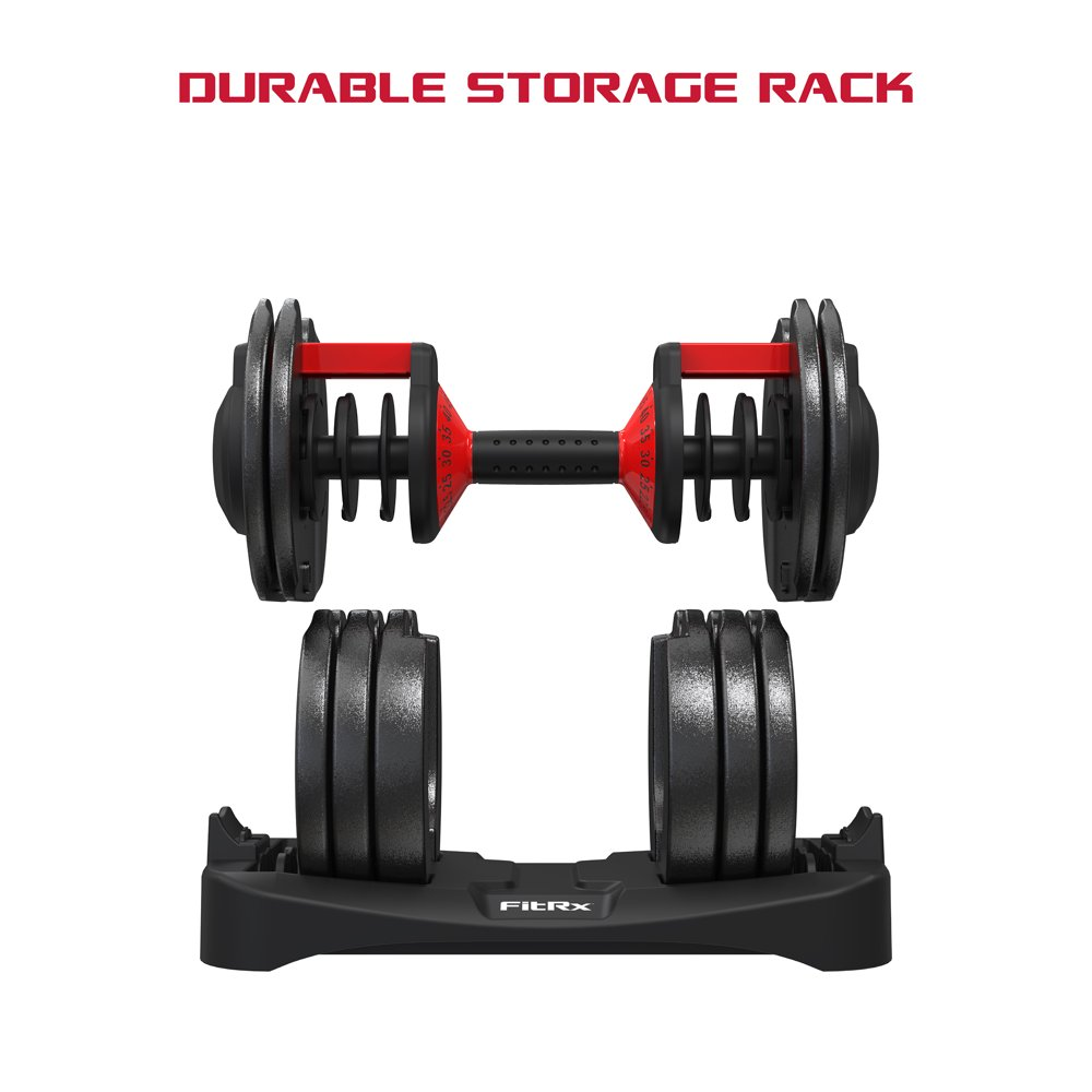 Smart Bell, Quick Select Adjustable Dumbbell, 5-52.5 Lbs., Black, Single