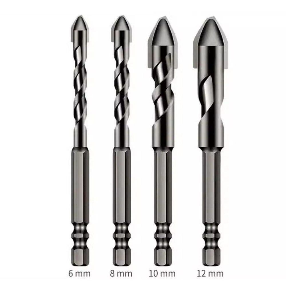 4pcs High-Strength Eccentric Twist Drill Bit, Oblique Head Eccentric Drill Bit