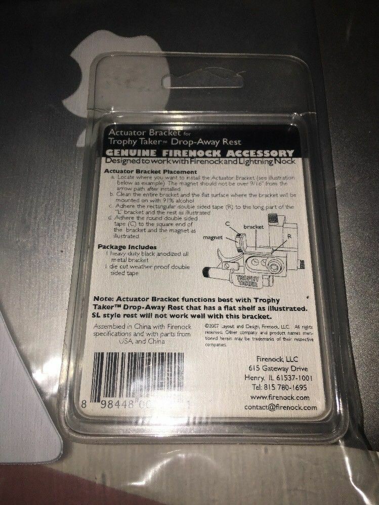 Firenock Actuator Bracket for Trophy Taker Fall-Away Rest, Lightning Nock-RARE