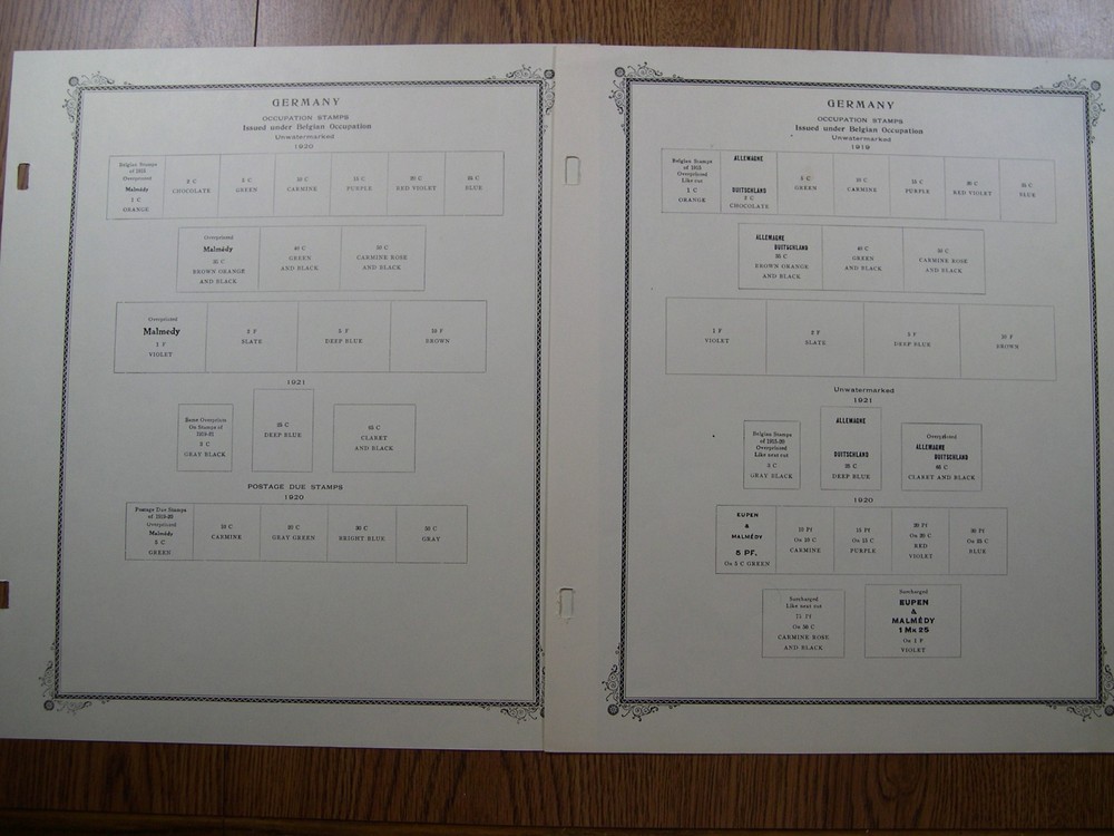 GERMANY OCCUPATION Scott Specialty album pages (no stamp) UX1