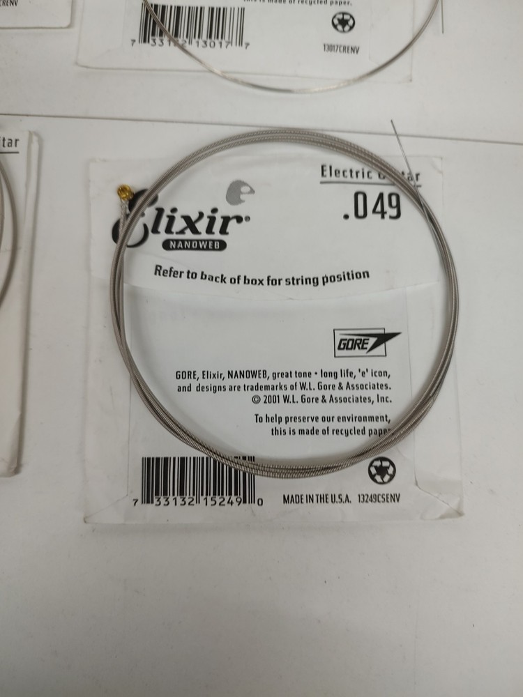 Elixir Guitar Strings NanoWeb coating Anti-Rust Plain Steel Strings