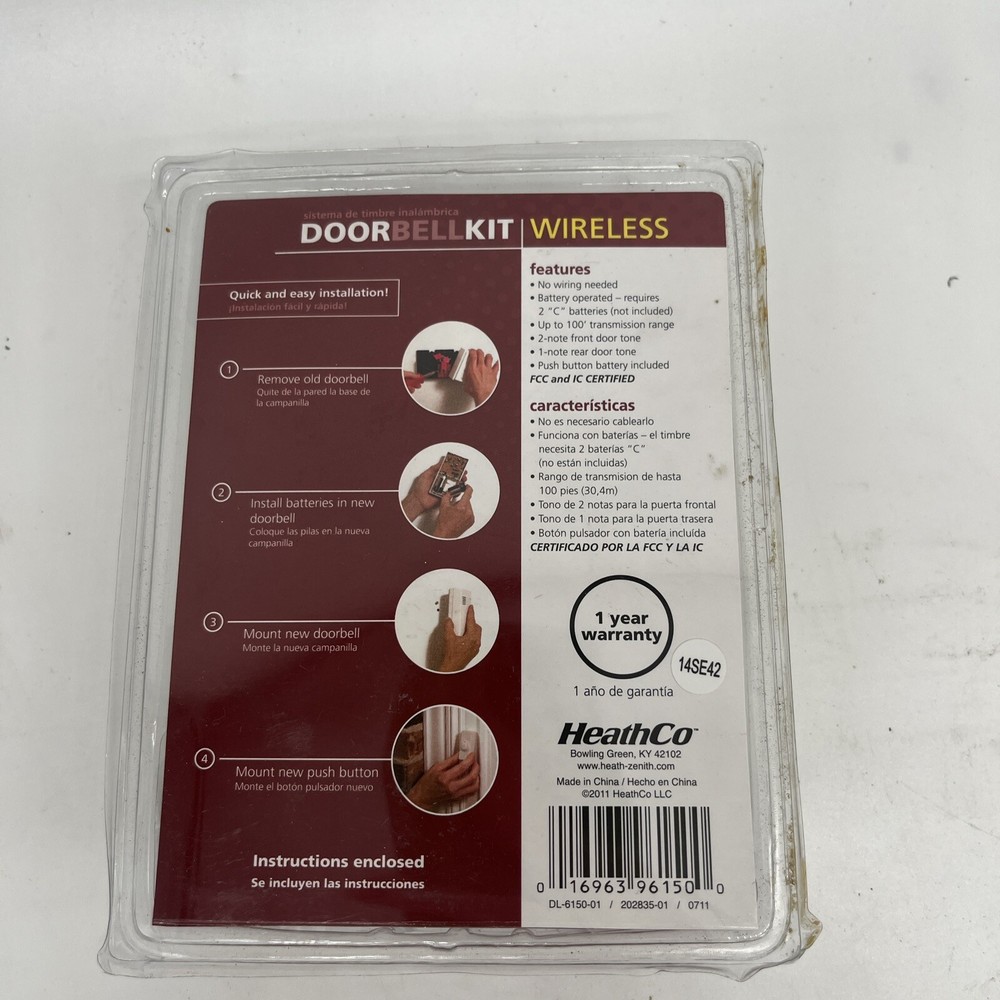 Heath Zenith Wireless Door Bell Kit DL-6150