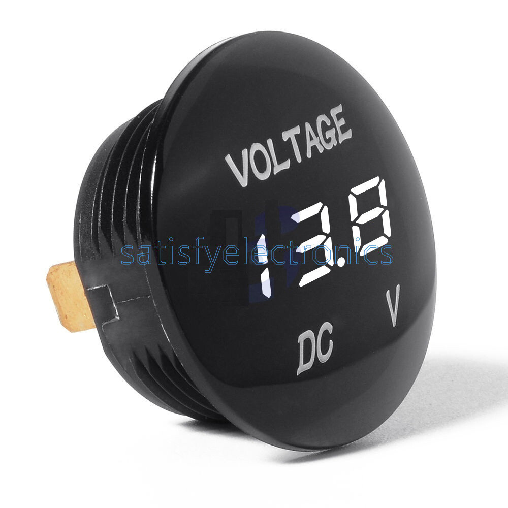 DC 5-48V Waterproof Car Motorcycle LED Panel Digital Volt Voltage Meter Display