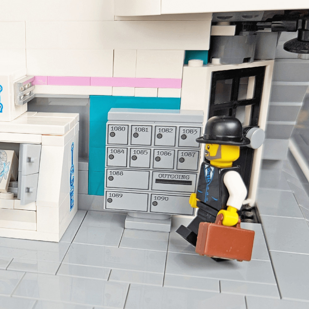 Cluster Apartment/Office Mailbox Unit - Custom Printed - City Brick Building Set