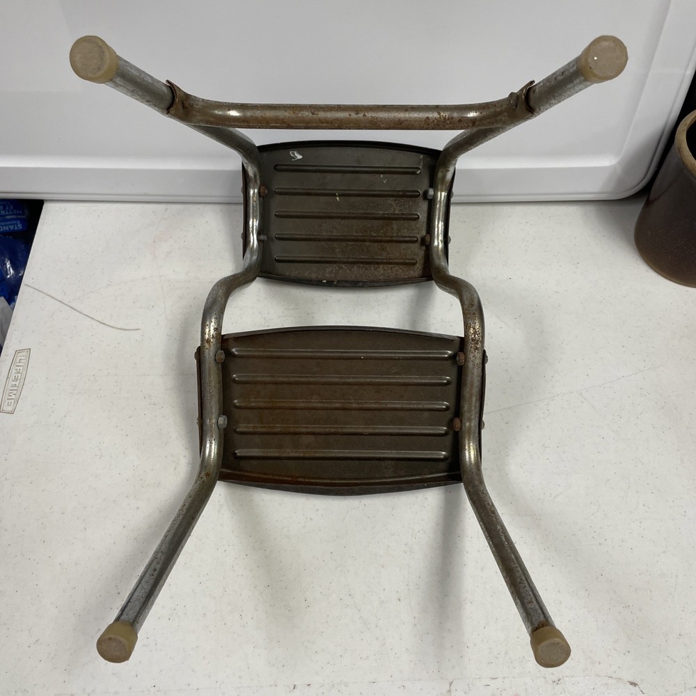 Griswold Two Step Stool Vintage Rusty Primitive Missing Nonskid Rubber ￼