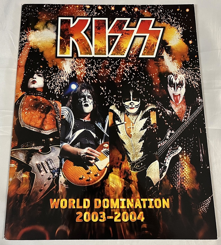 KISS WORLD DOMINATION Tourbook Program 2003-2004 Live World Tour 11X14 Gene Paul