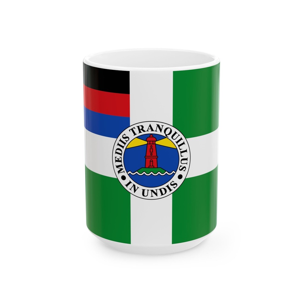Flagge Borkum (Germany) White Coffee Mug