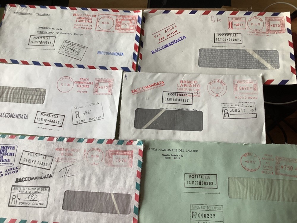 Italy collection Banking meter mail covers 14 items Ref A2025