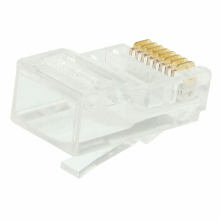 RJ45 Cat5e Modular Plug for Round Solid Cable - 50pcs/bag 8p8c-rs-50