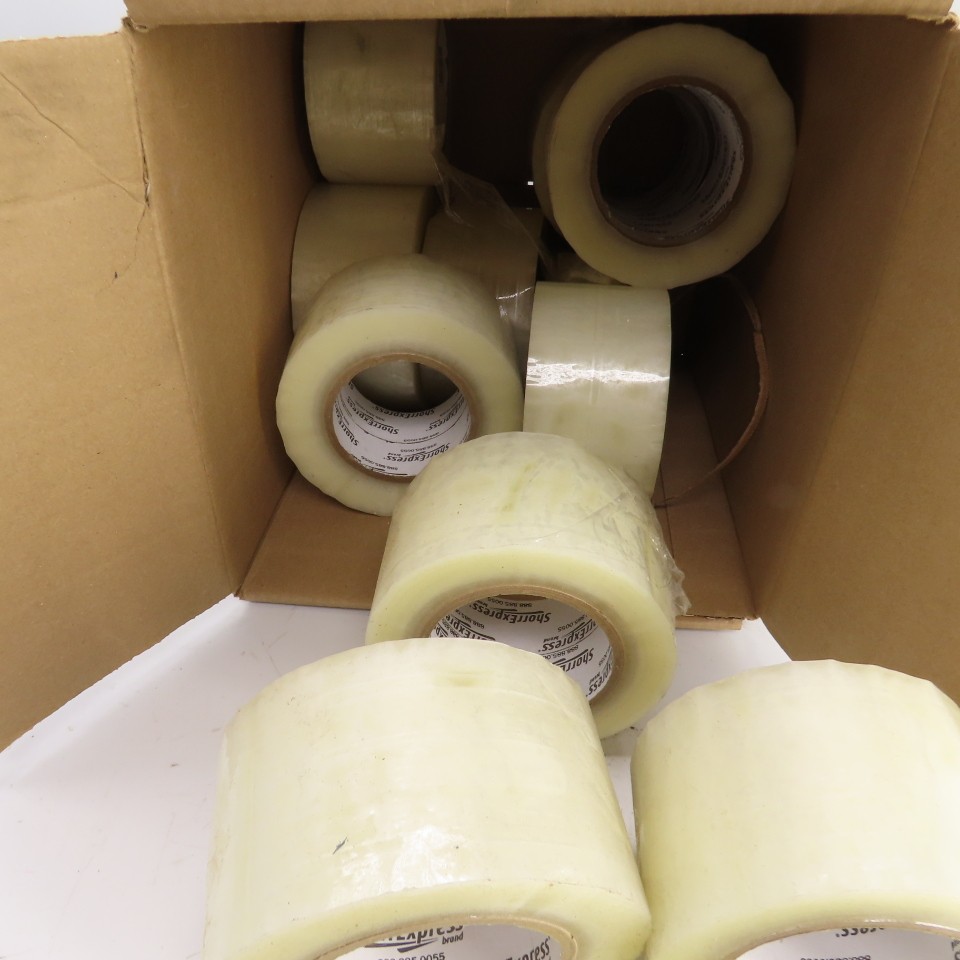 ShorrExpress 15120011 Carton Sealing Tape 72mm Clear Mixed Lot/11 Partial Rolls
