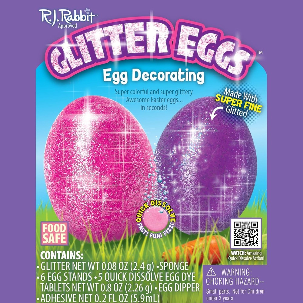 Glitter Egg Decorating Kit for Easter Crafts - DIY Supplies and Tools