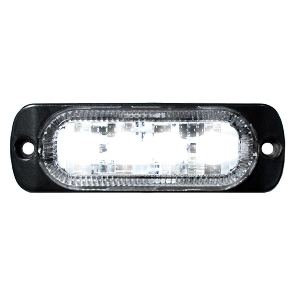 4-LED Ultra Slim Bolt-On Mount 19-Flash Pattern White LED Strobe Light