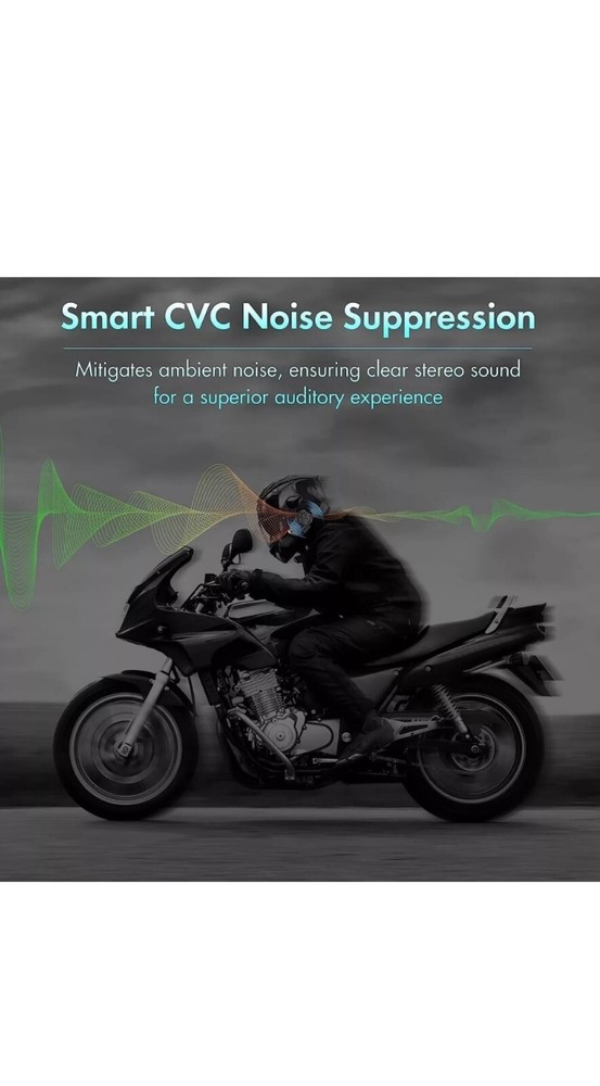 Betowey B2X Helmet Intercom HEADSET BLACK Waterproof Universal Motorcycle