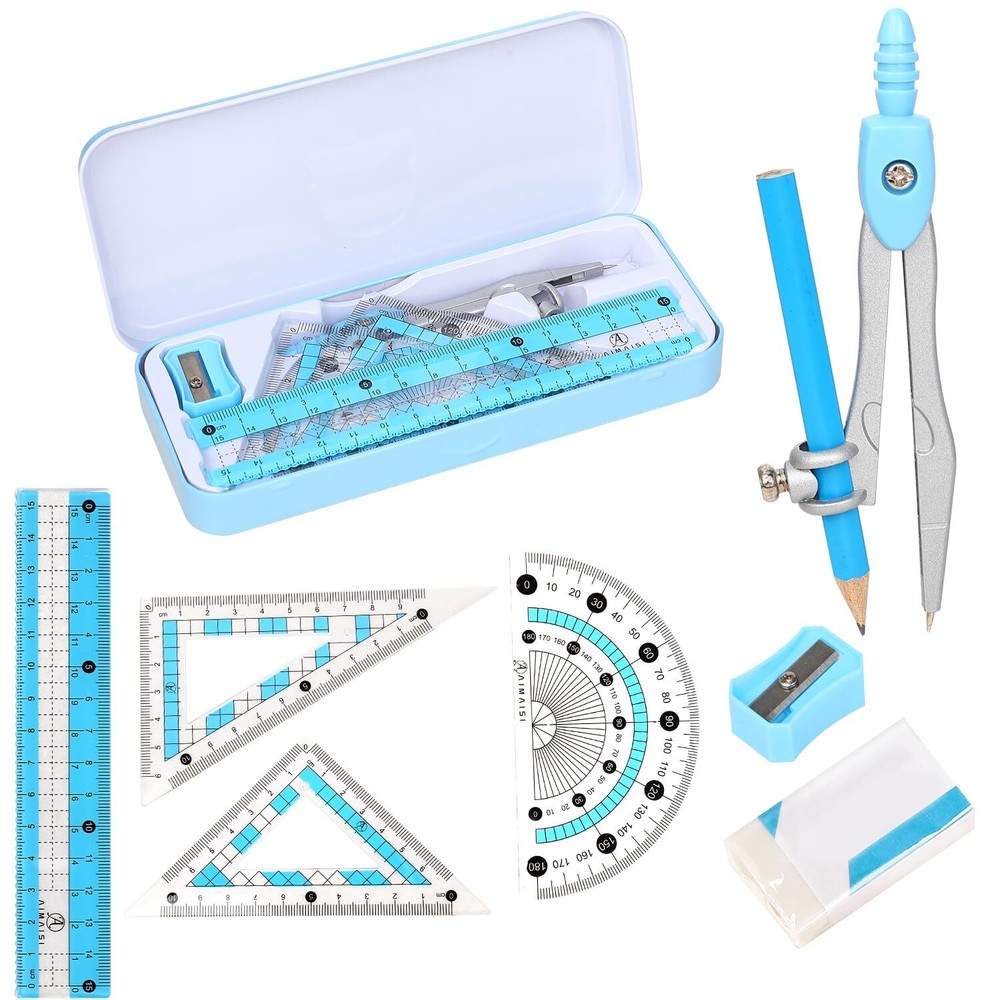 Compass Geometry Tool Geometry Set Drafting Drawing Compass and Protractor Set