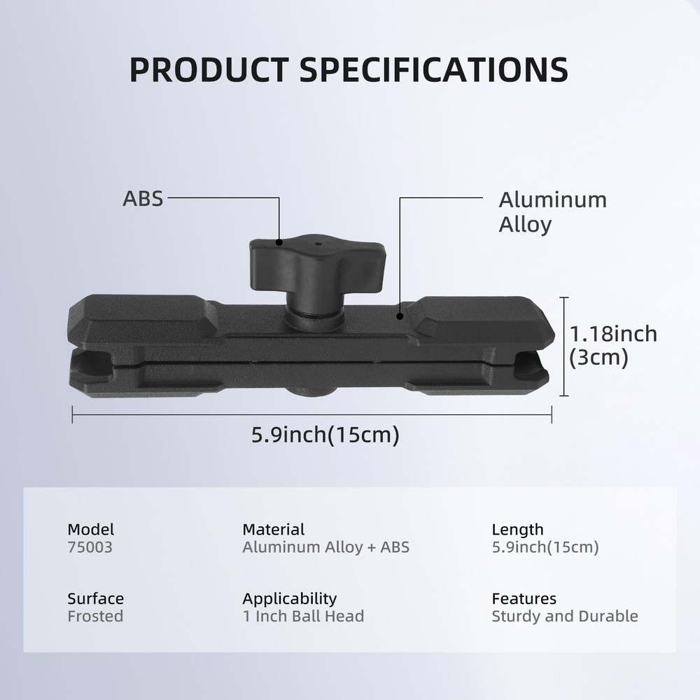 Mechrig Double Socket Arm,Extension Arm Compatible Large socket arm, Black