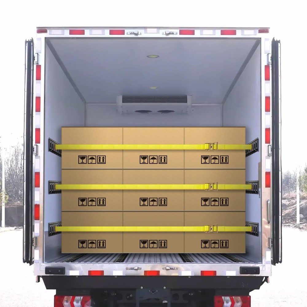 E Track Tie-Down Rail Kit, Trailer Tie Downs, 31 Pcs Set Etrack kit, 4 Yellow