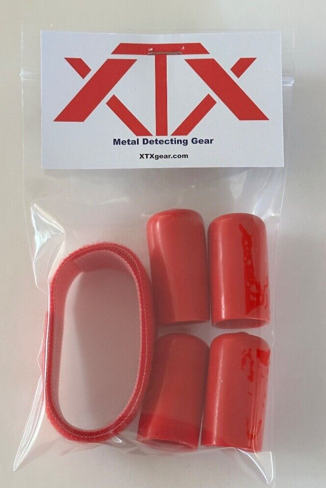 XTX RED Pinpointer Cap Tip Protector - Fits Minelab Pro-Find 15,20,35,40...4 Pac