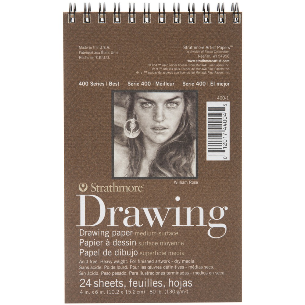 Strathmore Medium Drawing Spiral Paper Pad 4"X6" 24 Sheets