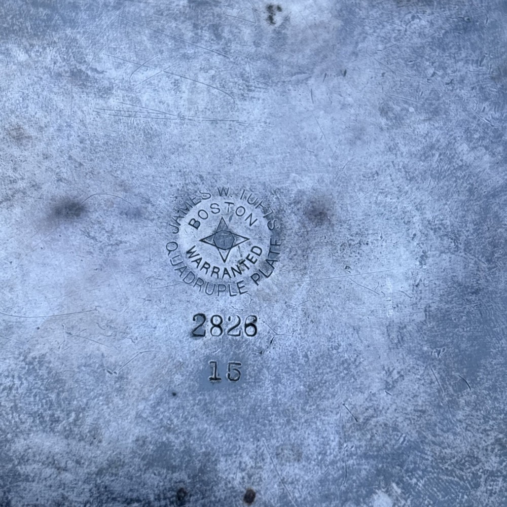 Silver Serving Dish with Mint Tray