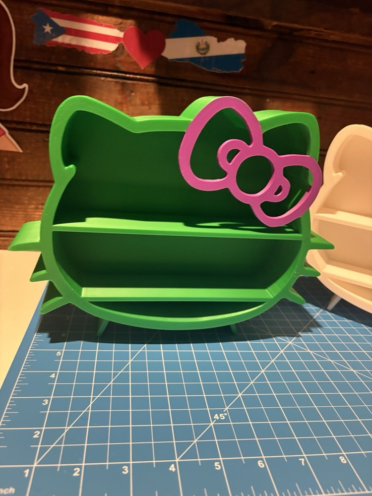 Hello Kitty Inspired Organizer Shelf – Cute Mini Display Stand with Bow