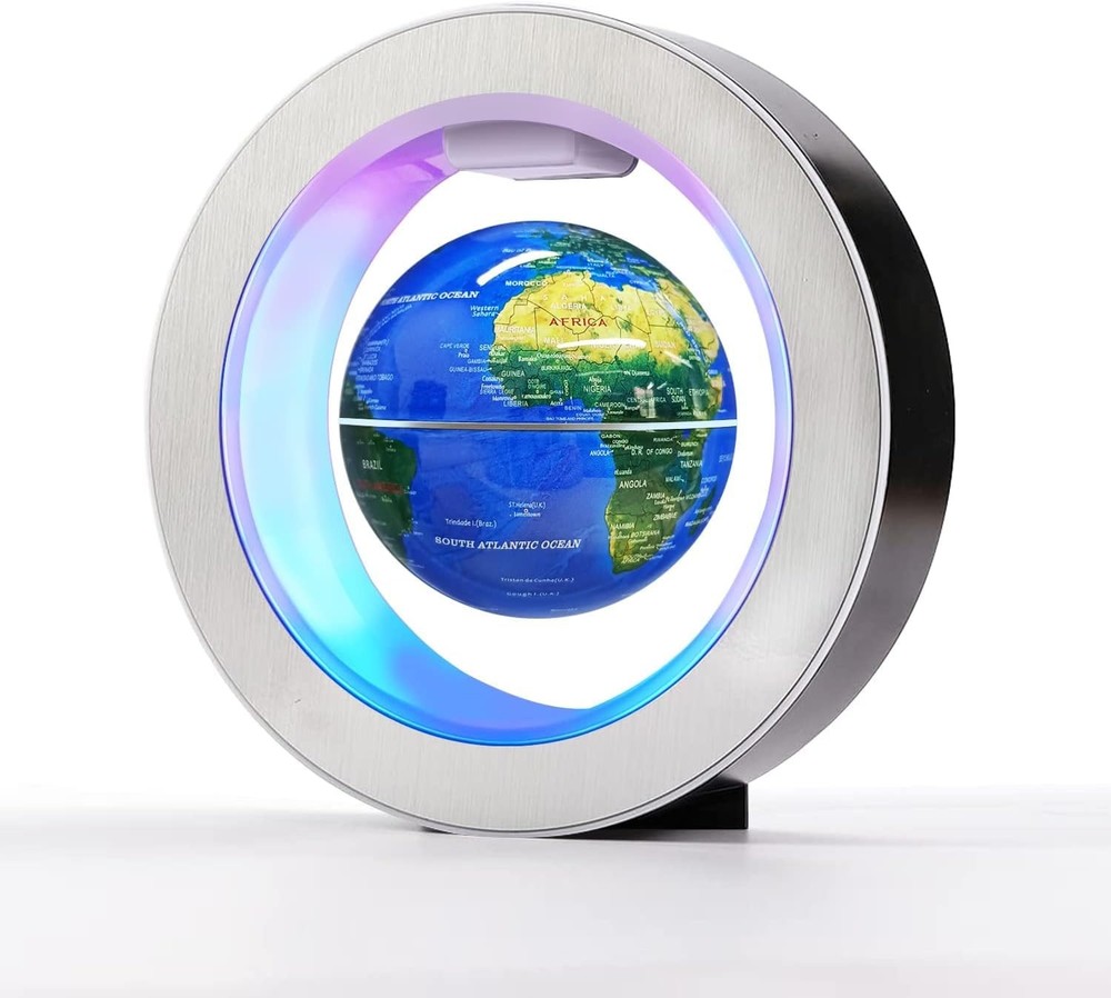 Magnetic Levitation Floating Globe - Levitating O Shape Globe with LED Lights...