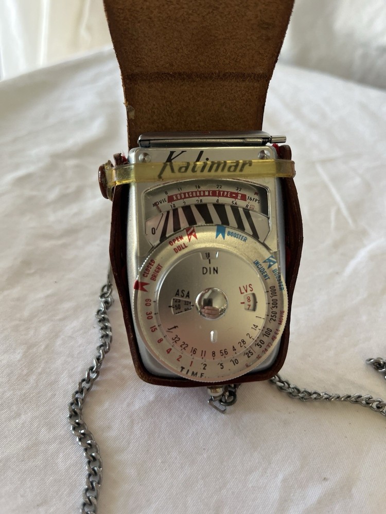 Vintage Kalimar  Camera Exposure Meter Model A-1 Leather Case Model A1