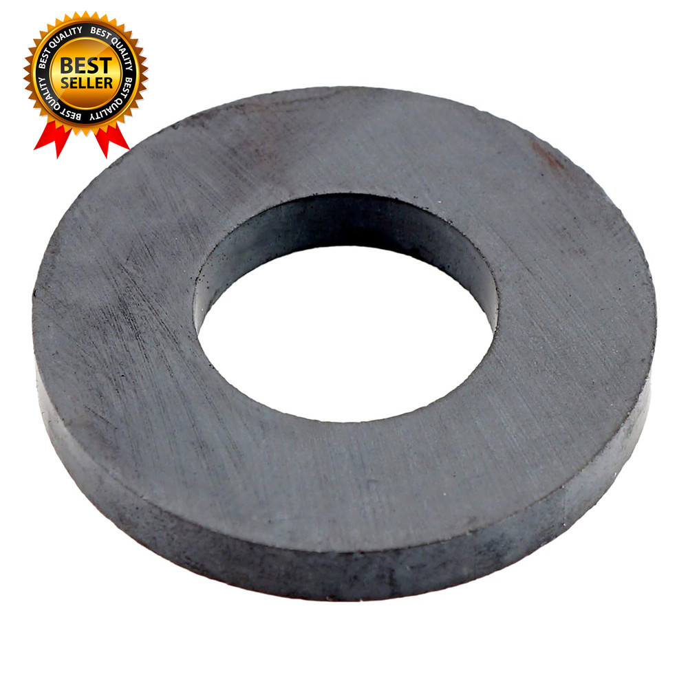 Ceramic Ring Magnets 1.75" Outer Diameter 0.865" Inner Diameter 0.225" Thick