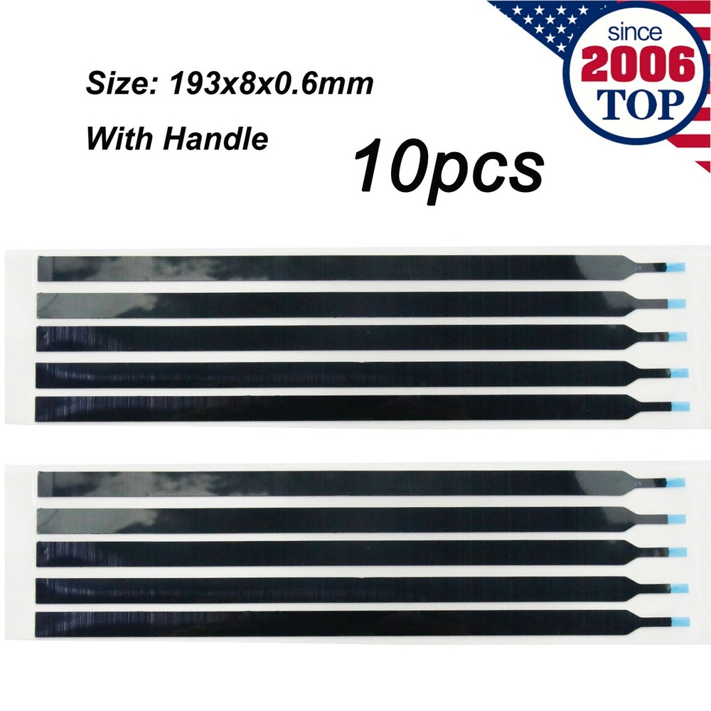 10pcs Black Pull Tabs Stretch Release Adhesive Strips for LCD Screen Panel US