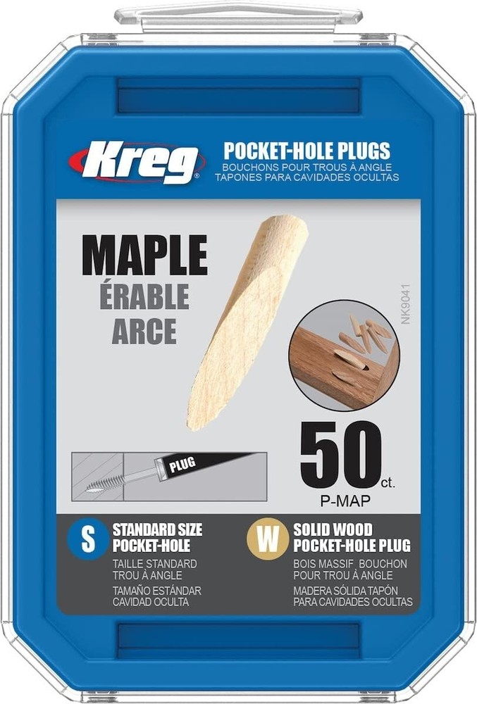 Kreg PMAP Solid-Wood Pocket-Hole Plugs - Maple