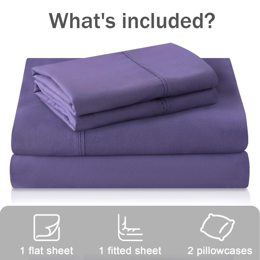King Bed Sheets Set, Soft Breathable Bedding Sheet Set, Sheets Set with 16" D...