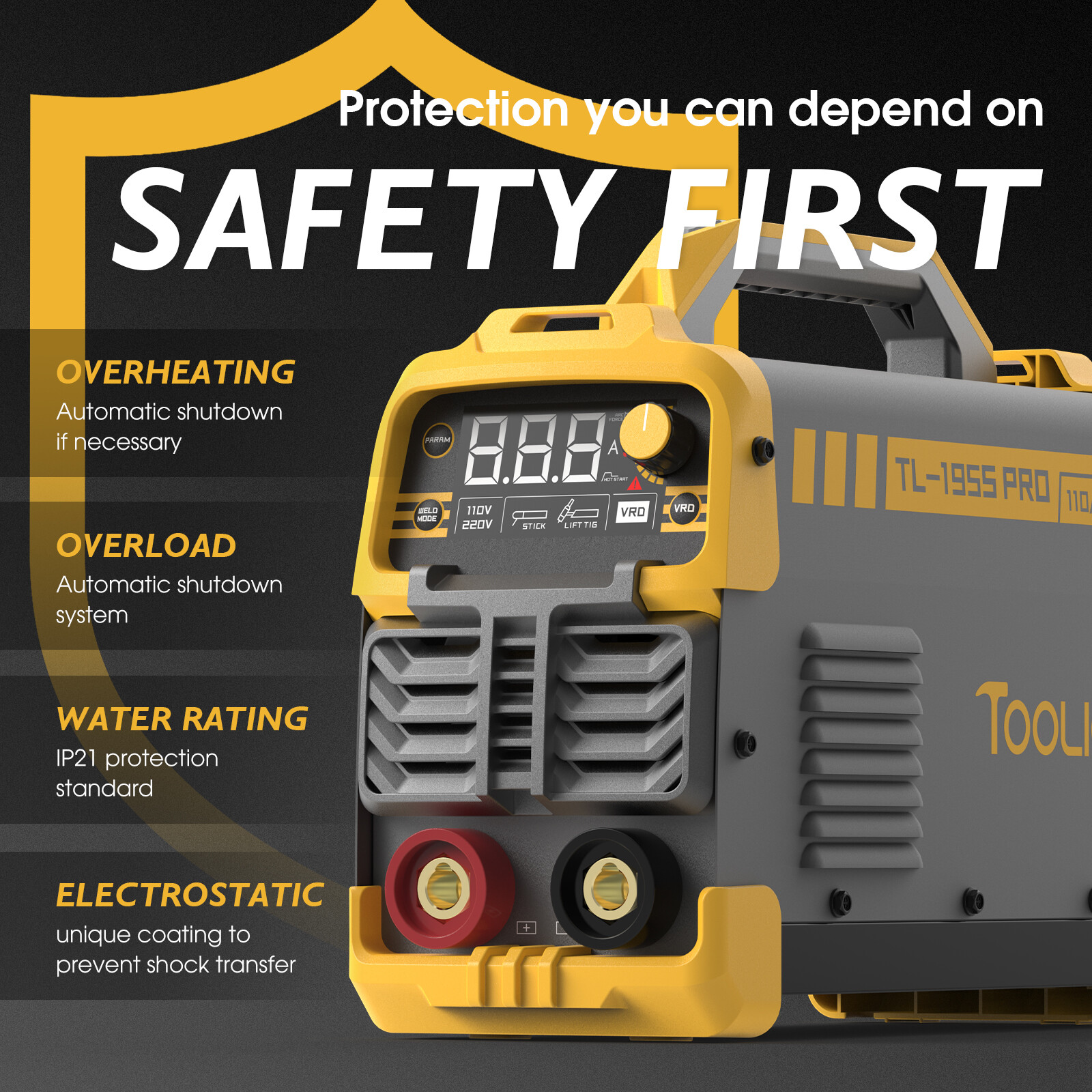 195A Stick Welder 110/220V Dual Voltage IGBT Inverter MMA ARC Welding Machine