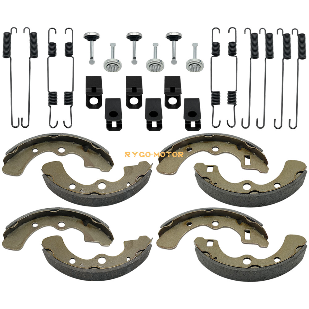 Brake Shoes Front&Rear W/Springs Pin for Kawasaki Mule 3000 3010 3020 4000 4010