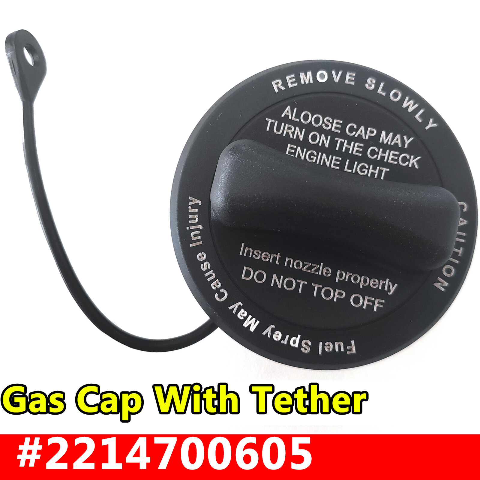 US Genuine For Mercedes Benz Fuel Gas Tank Filler Cap With Strap OEM #2214700605