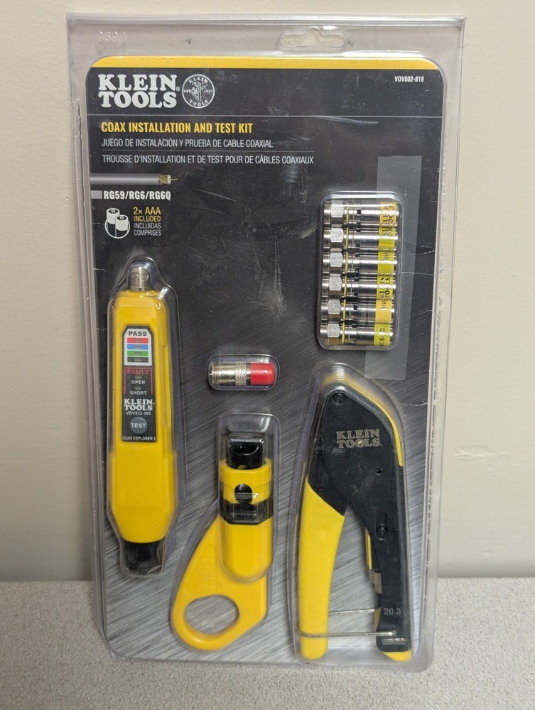 Klein Tools VDV002-818 Coax Cable Installation & Test Kit
