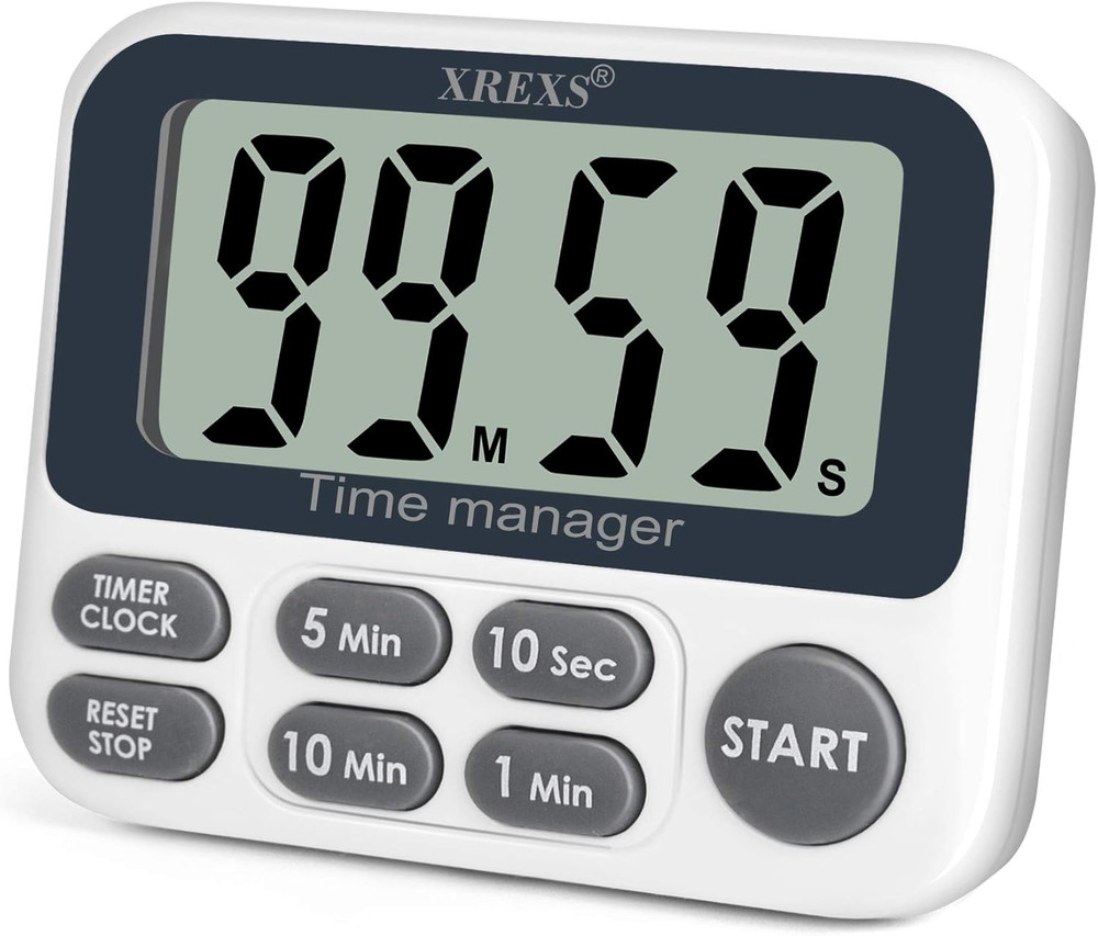 Digital Kitchen Timer, Magnetic Countdown up Cooking Timer with Large LCD Displa