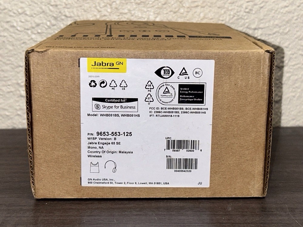 Jabra Engage 65 SE Wireless DECT Headset with Charging Base #D744