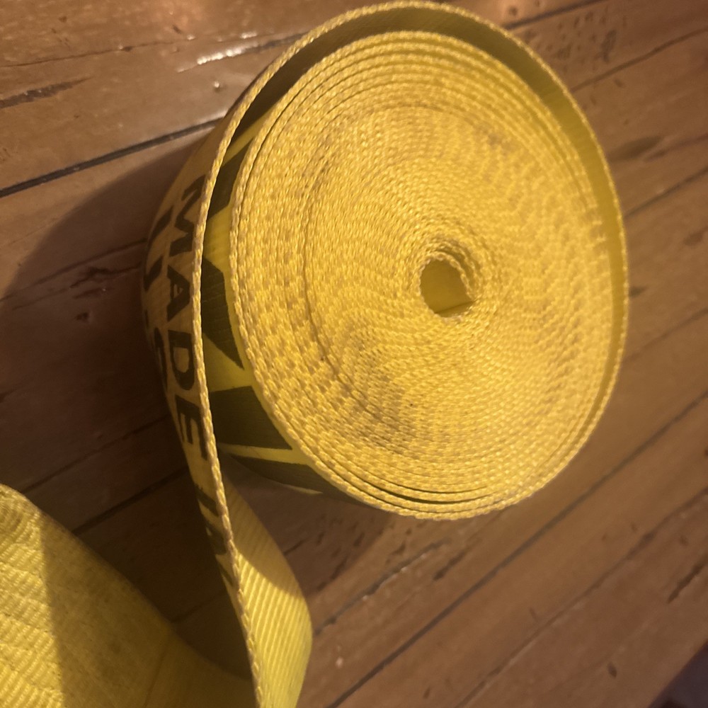 Kinedyne 4"x30' Winch Straps with Flat Hook, Flatbed Tie Down Strap