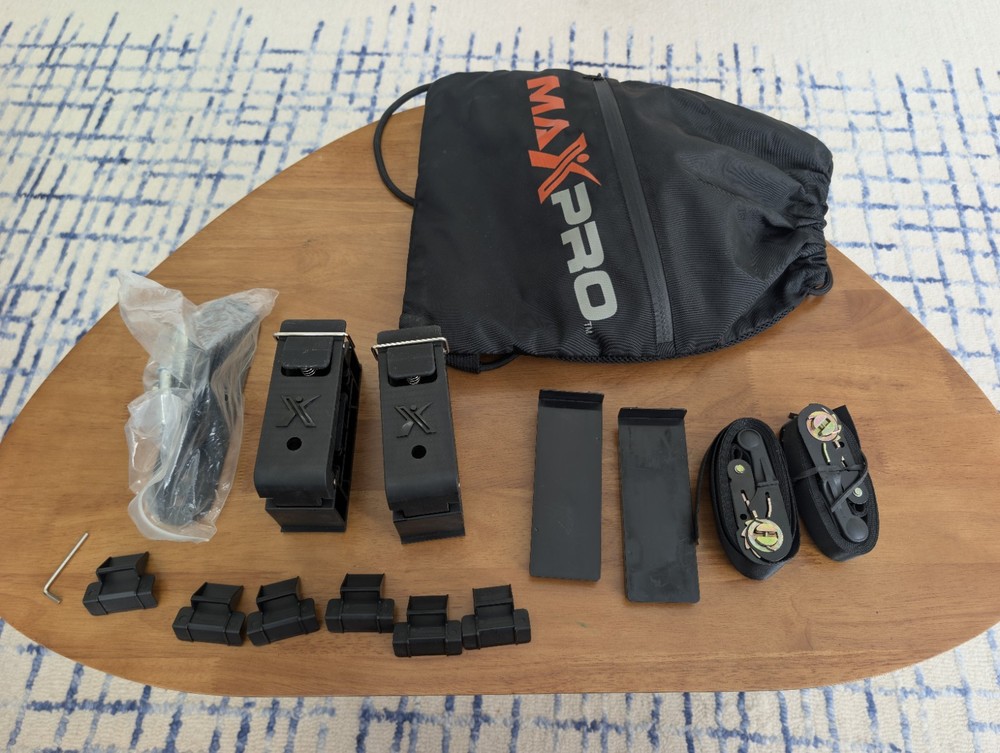 MAXPRO Door Mount Kit & Wall Track Brackets Bundle Cable Machine Gym Accessories