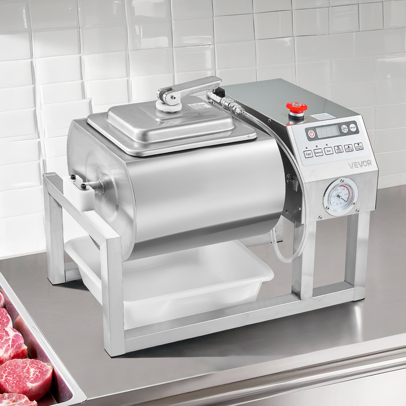 VEVOR Vacuum Meat Tumbler Marinator Machine 20L for Chicken Steak Fish